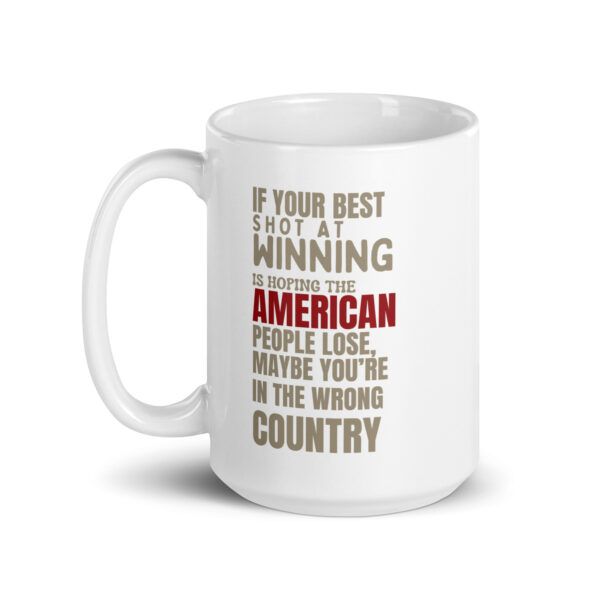 Maybe You're In The Wrong Country - White glossy mug - Image 5
