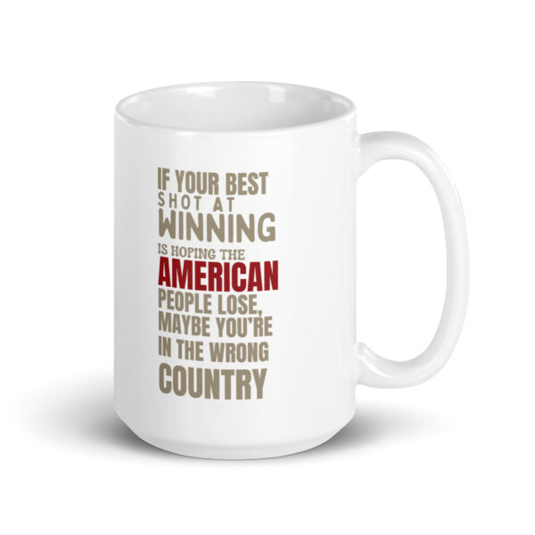 Maybe You're In The Wrong Country - White glossy mug - Image 4