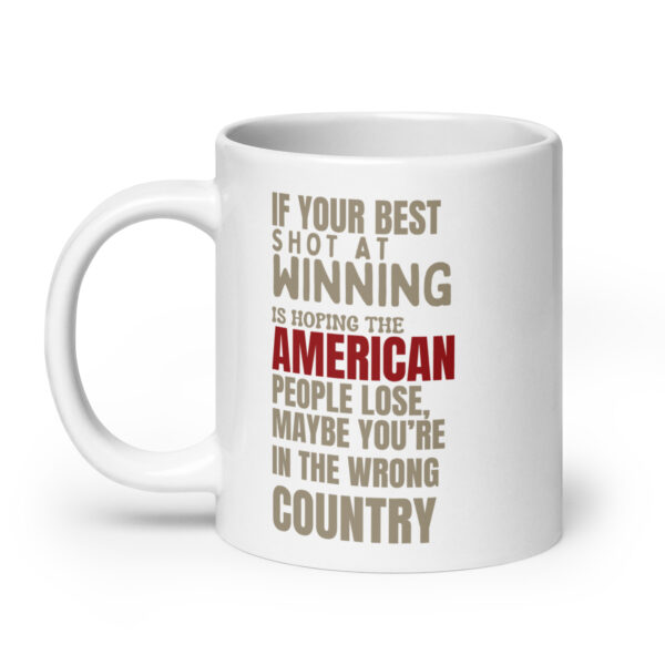 Maybe You're In The Wrong Country - White glossy mug - Image 8